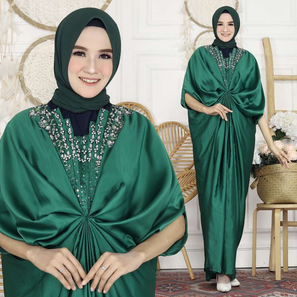 HOPYLOVY - Kaftan Wanita Muslim Bahan Velvet Renata