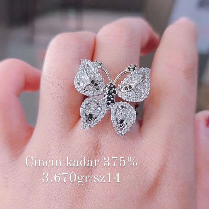 cincin emas putih model kupu2 emas Jakarta 375%