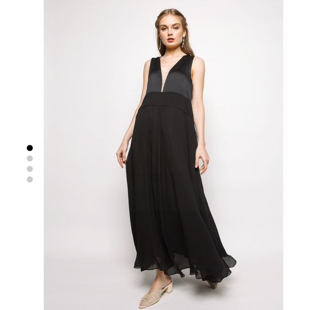 PRELOVED Dress Love & Flair Amber Long Dress Black