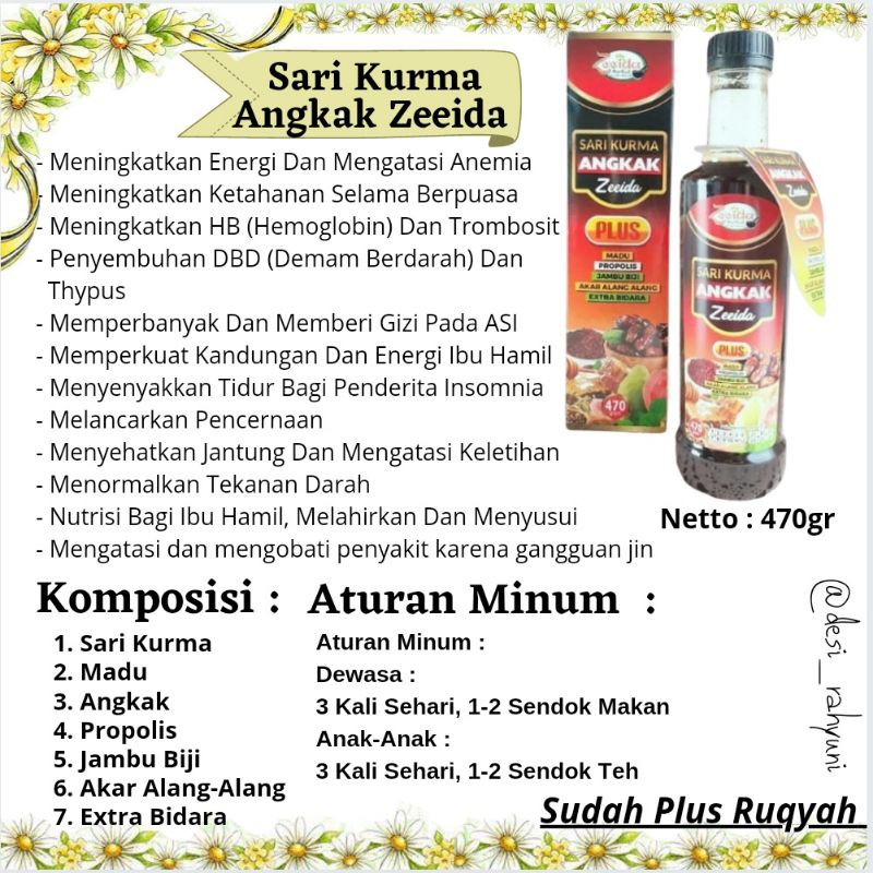 

Sari kurma madu Angkak Zeeida