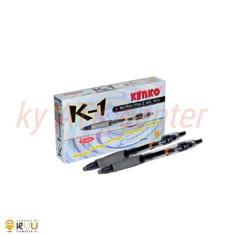 

Gel Pen Kenko K-1 Retratable Hitam Pulpen K-1 Pena Cetak Bolpen gelpen (per pcs)