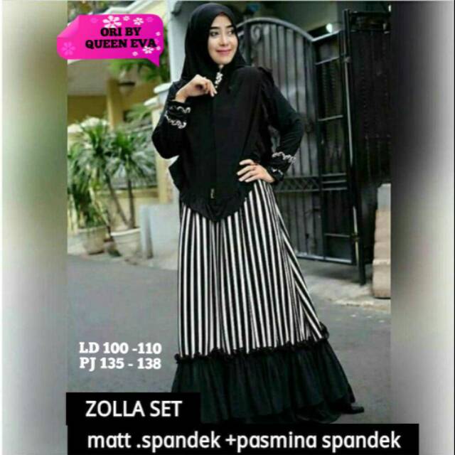 Gamis zola set jilbab