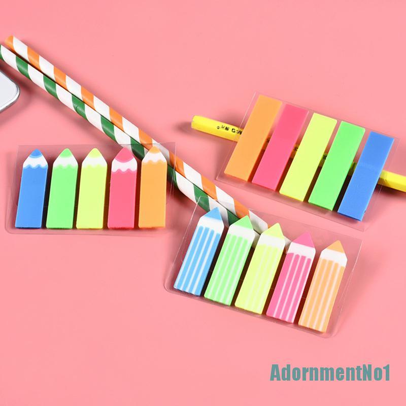 [AdornmentNo1]Colored Memo pad Lovely Sticky Paper Post it Note School Office Supplies