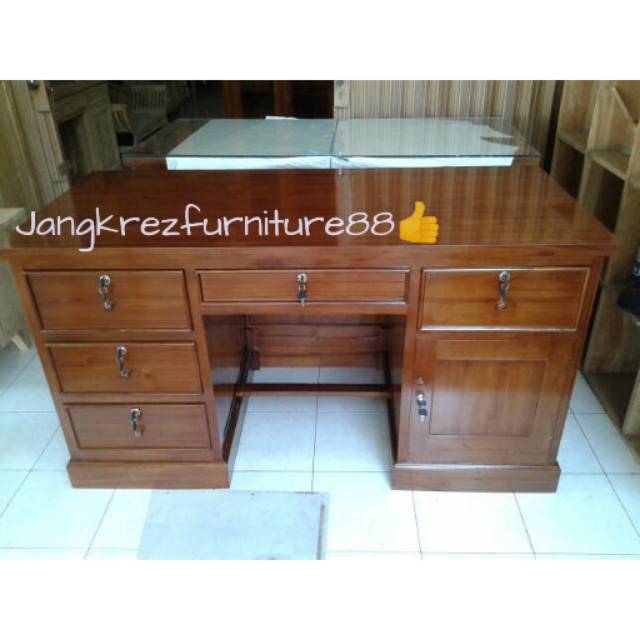 meja kantor jati minimalis
