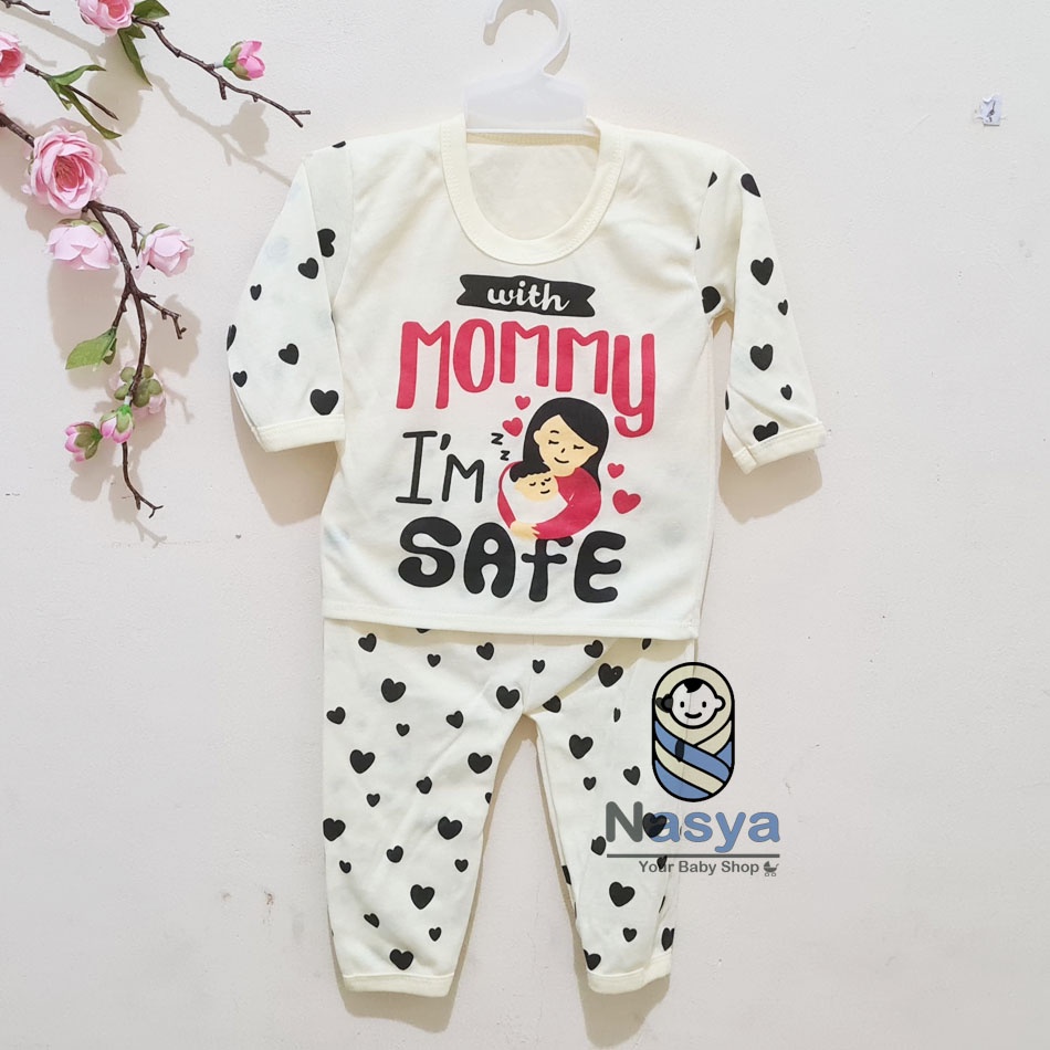 [J-013] Setelan Baju Bayi Panjang/ Pakaian Laki Perempuan Unisex Murah