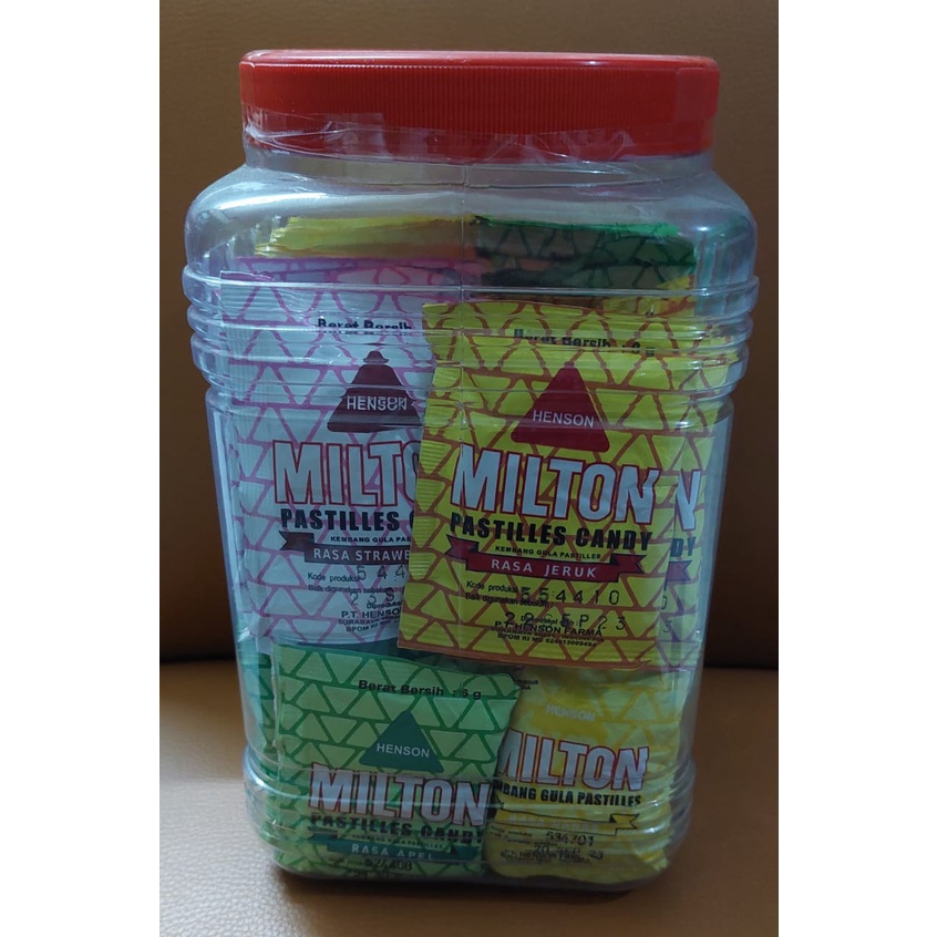 

Permen Milton Henson Aneka Rasa Toples isi 60 pcs