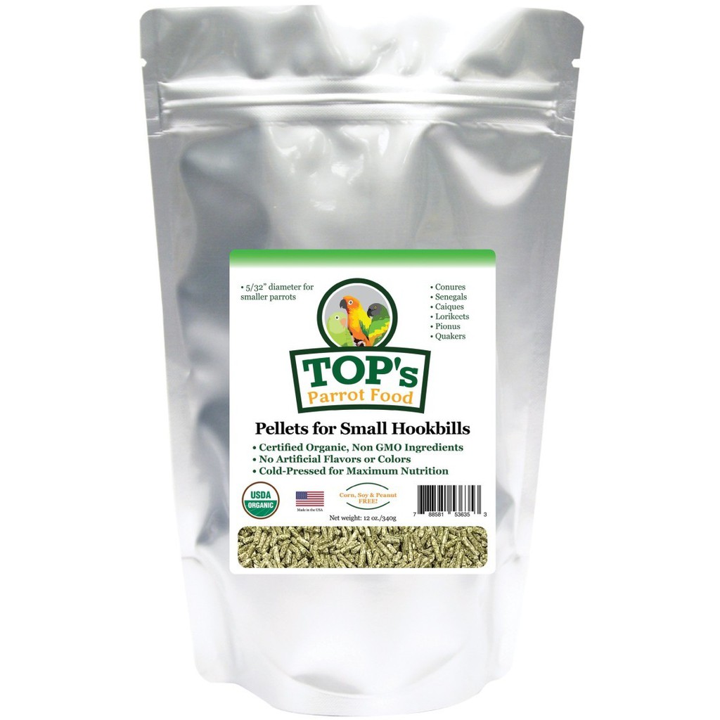 TOP's Parrot Food Pellets for Hookbills PELET USA UNTUK PARROT KECIL 453gr