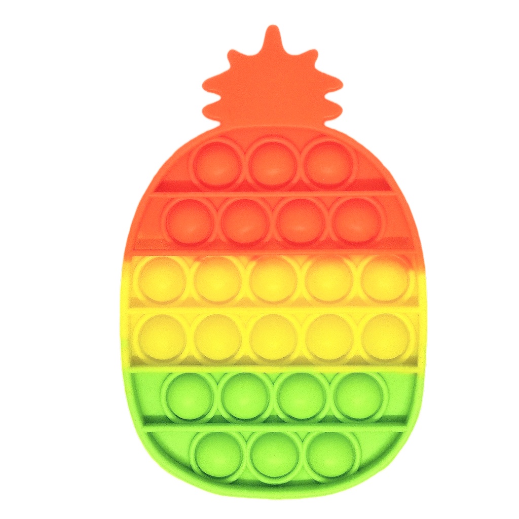 Oppolia Mainan Pop it Fruit Series Murah Pop it Rainbow Figet Toys Unicorn Dino Kotak Seri Buah-NANAS RAINBOW