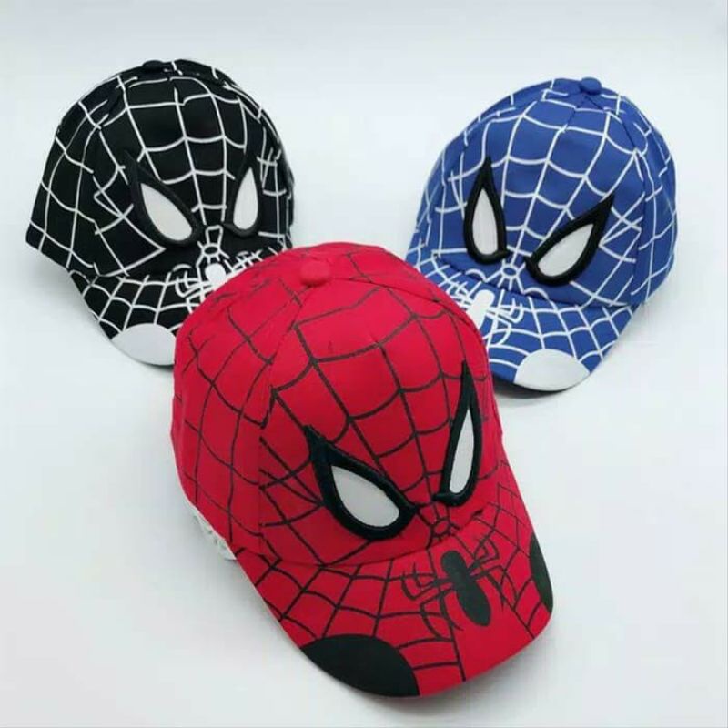 Topi Bassebal Anak Laki-laki Motif Spiderman