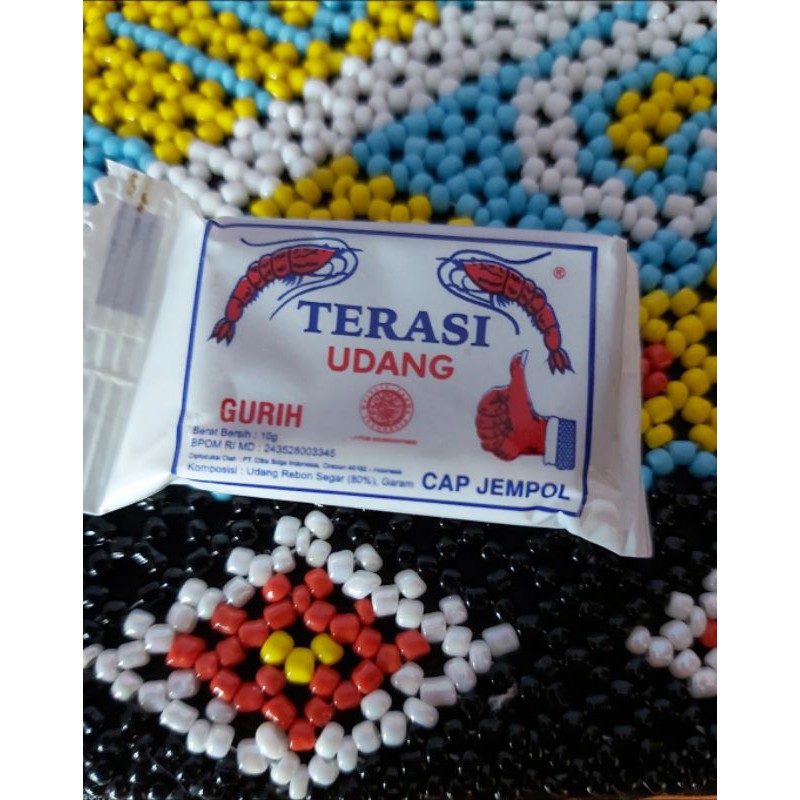 

Terasi Udang Original Cap Jempol Khas Cirebon Kemasan 10 Gram