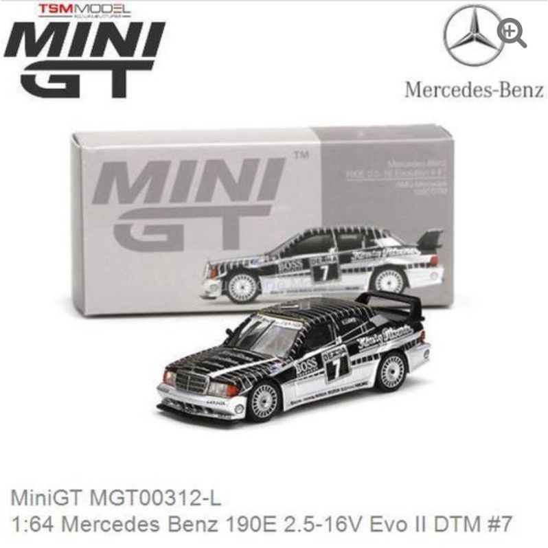 minigt 1/64 MGT00312 diecast mercedes benz 190E evolution III AMG 1990 DTM