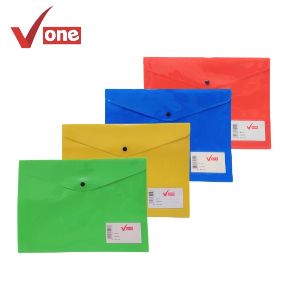 V One Map Plastik + Name Tag Folio Per Pcs