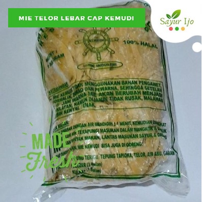 

Mie Telur Lebar Cap Kemudi 500 Gram / Pack Freshly Mi Mentah Basah Bakmie Telor