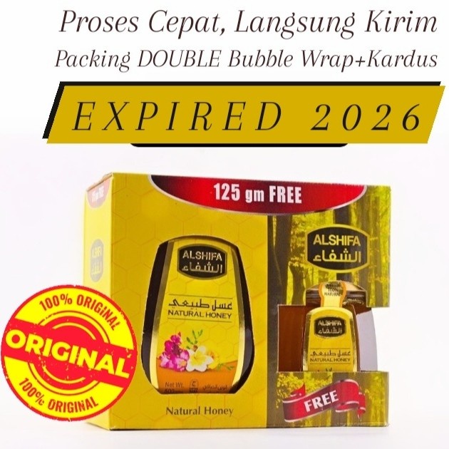 

(BISA COD) madu al shifa paket 500gr free 125gr