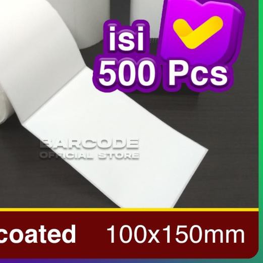 

❁ LABEL STICKER BARE 4inch X 6inch ( 1 LINE ) SEMICOATED isi 500 pcs ۝