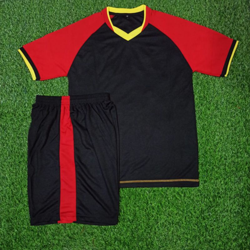 Jersey Bola Futsal Dewasa Hitam Merah