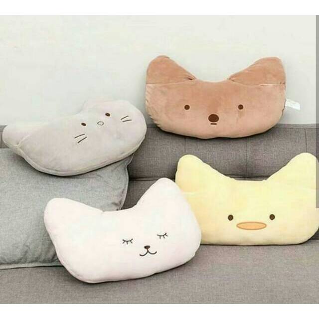 MINISO ORIGINAL 3WRN.lovely cartoon animal nap pillow.Size 28x42cm. Bantal penghangat tangan miniso