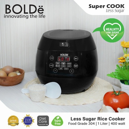 BOLDe Super Cook LESS SUGAR / Rice Cooker Digital 1 Liter