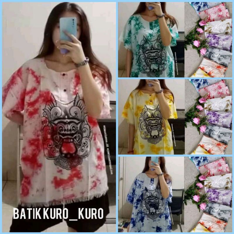 Atasan Tye Die Barong Baju Bali Baju Pantai Wanita Baju Pantai Pria Baju Barong Santai pakaian Atasa