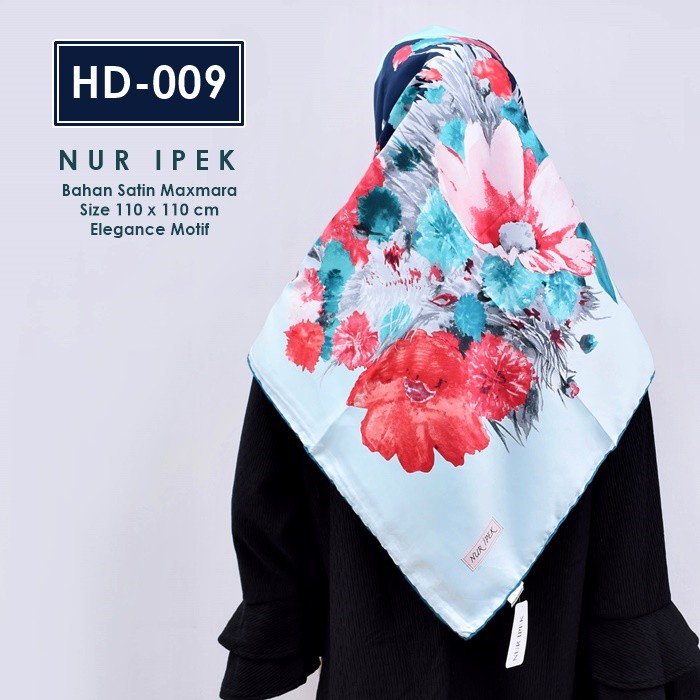 Kerudung Satin Segiempat / Segiempat Motif / Jilbab Nuripek ASLI