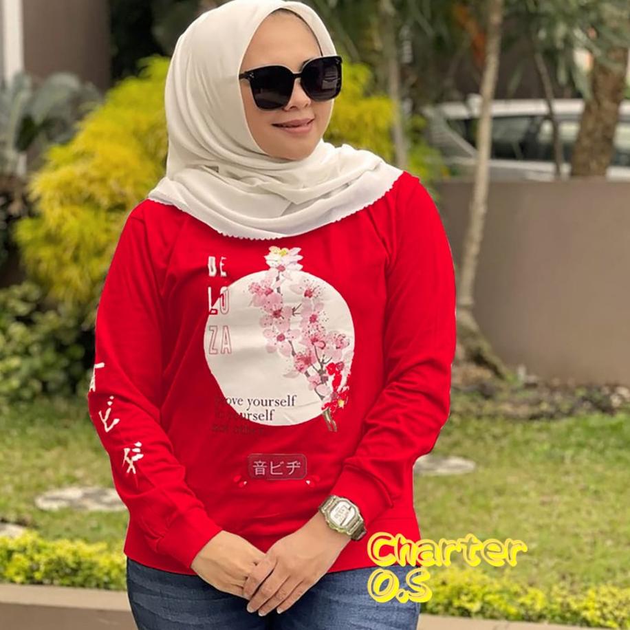 지 Kaos  Lengan Panjang Deloza Sakura Original 7 Warna 3 Ukuran  Tersedia L,XL Dan XXL Trendy