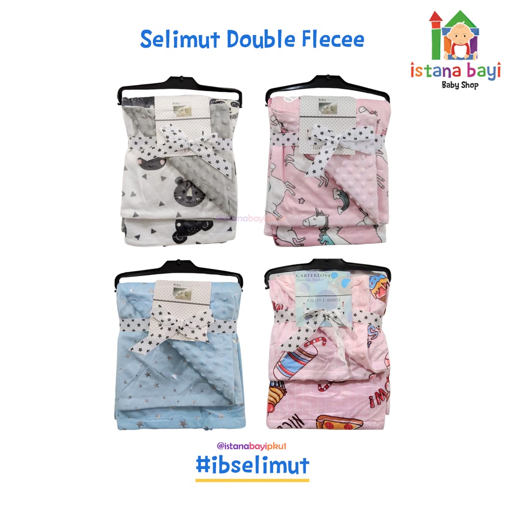 Carterlove Selimut double flecee Cotton Face - Selimut bayi premium