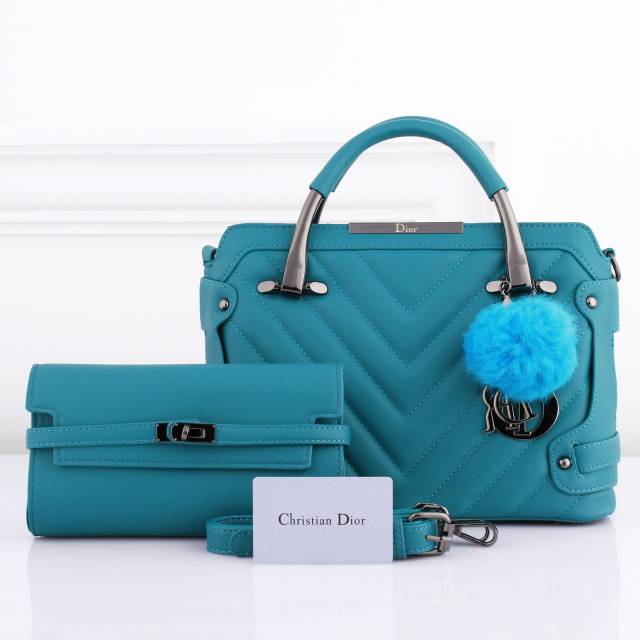 Dior Natasha Chevron Set Clutch / Dior / tas cewek / set