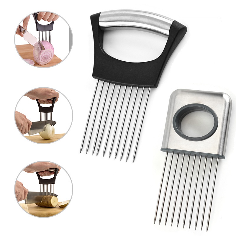 Alat Pengiris Bawang / Tomat / Kentang / Sayuran / Buah Bahan Stainless Steel Untuk Dapur