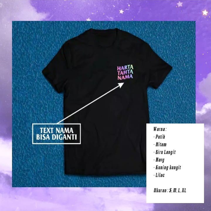 Hologram | Harta Tahta | kaos harta tahta | baju harta tahta | kaos hologram | sablon pelangi