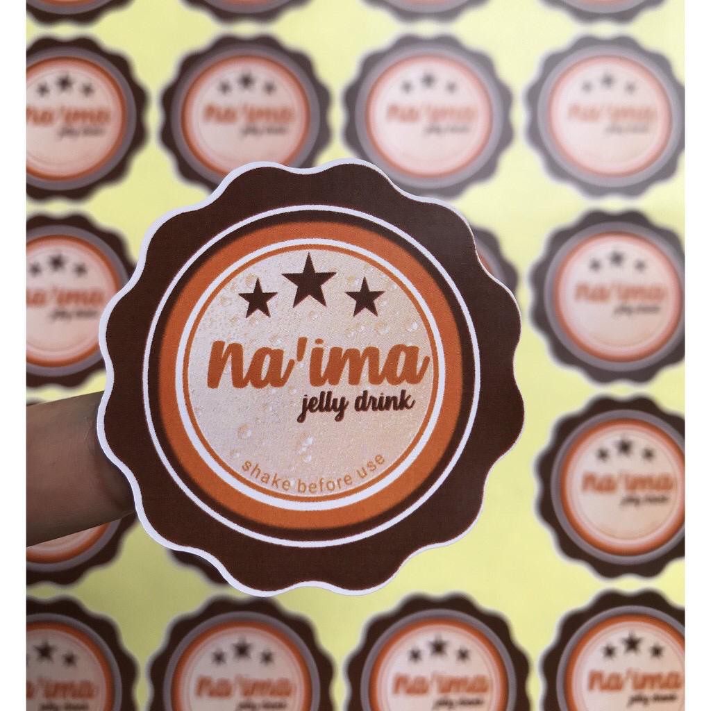 Cetak Stiker Label Kemasan Kromo Cutting Bulat atau Kotak Cocok Unt. Cup Minuman/Makanan-3