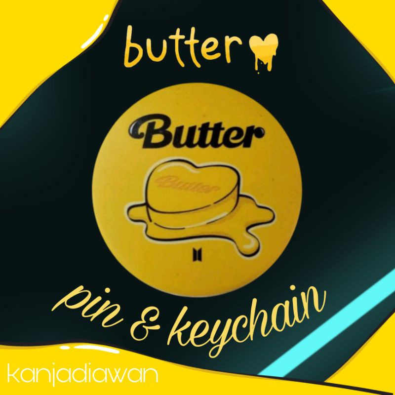 Pin Butter BTS Keychain