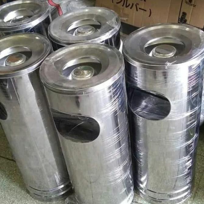 Tong Sampah Stainless / Asbak Sampah Stainless / Tempat Sampah