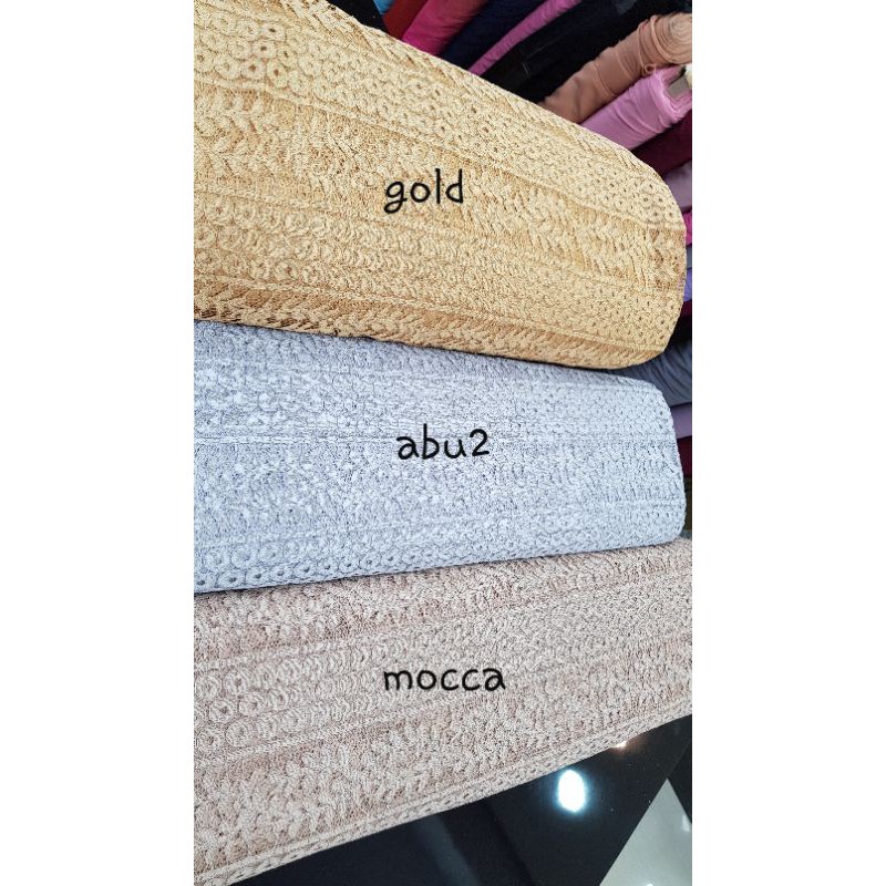 Kain Broklat jepang salur glitter cantik