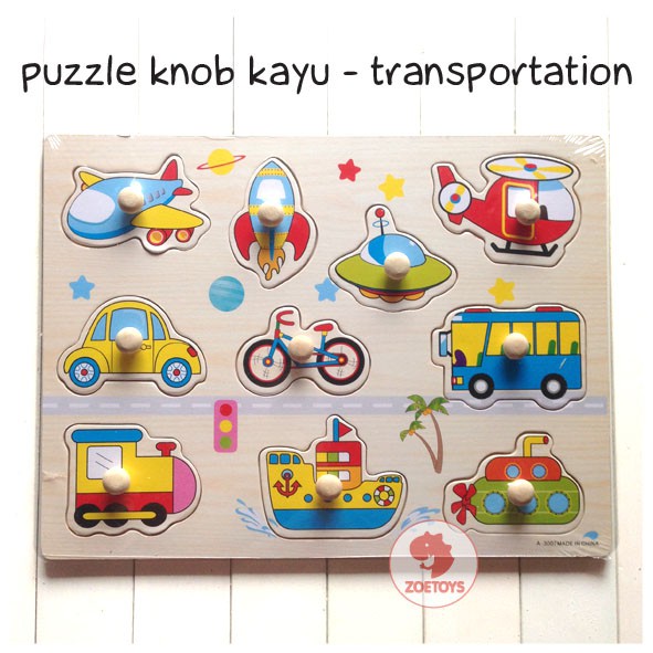 Zoetoys Puzzle Knob Kayu | Wooden Knob | puzzle knob | puzzle pin besar |Mainan Anak |Mainan Edukasi