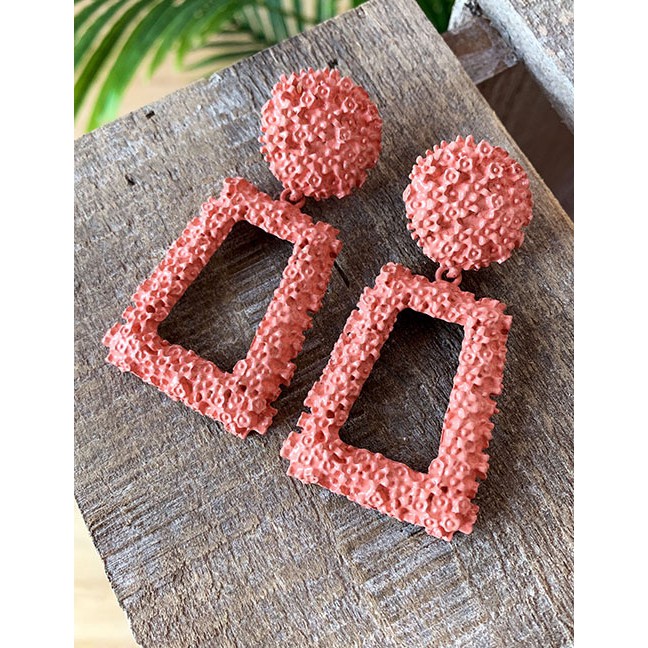 LRC Anting Tusuk Fashion Green Alloy Diamond Earrings F66528