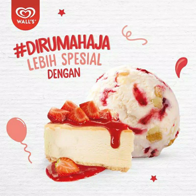 

ice cream strawberry cheseecake dan nutty