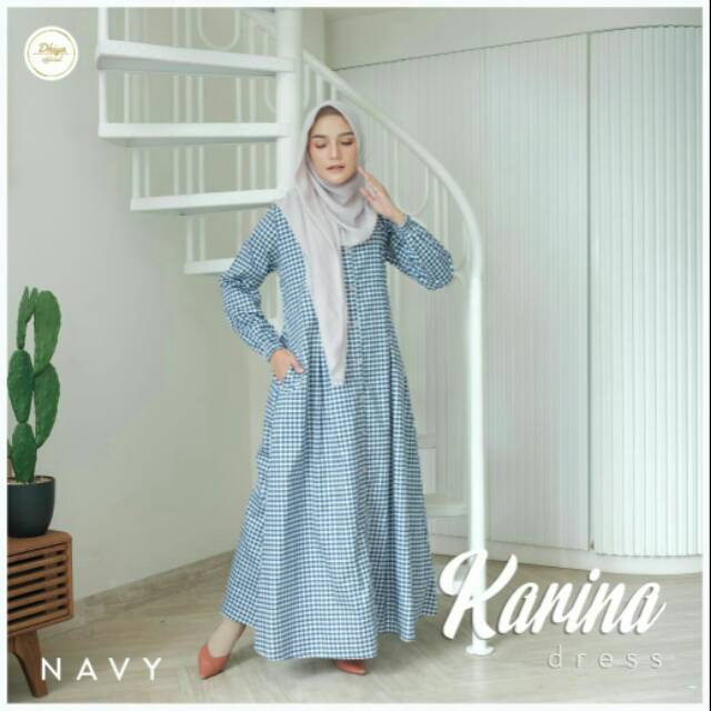 Karina Dress Dhiya - Navy