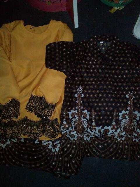 Couple Keluarga Baju Batik Keluarga Set Renda