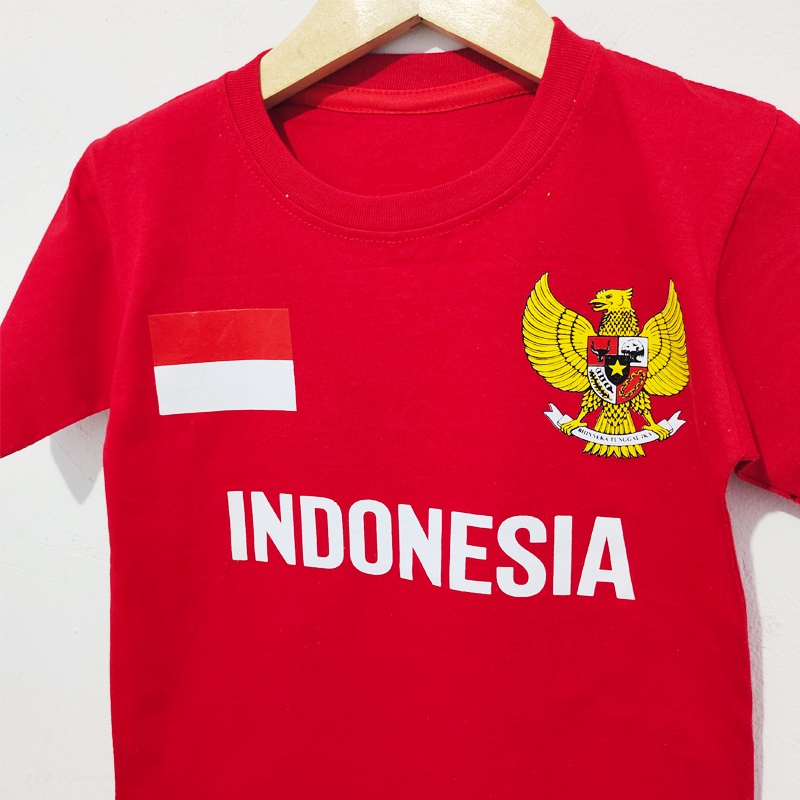 Kaos anak INDONESIA 17 agustus [SABLON GLITTER]