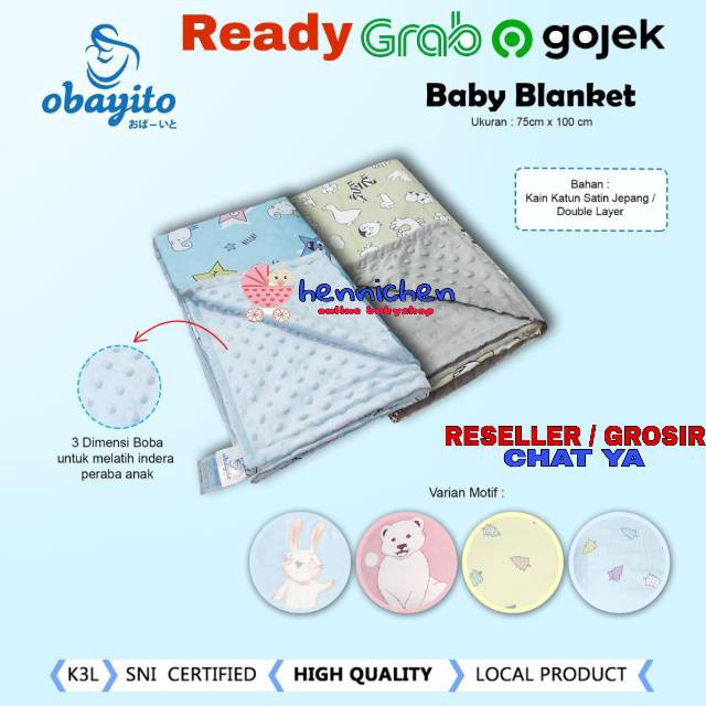 PREMIUM Obayito Baby Blanket - Selimut Bayi - BALITA