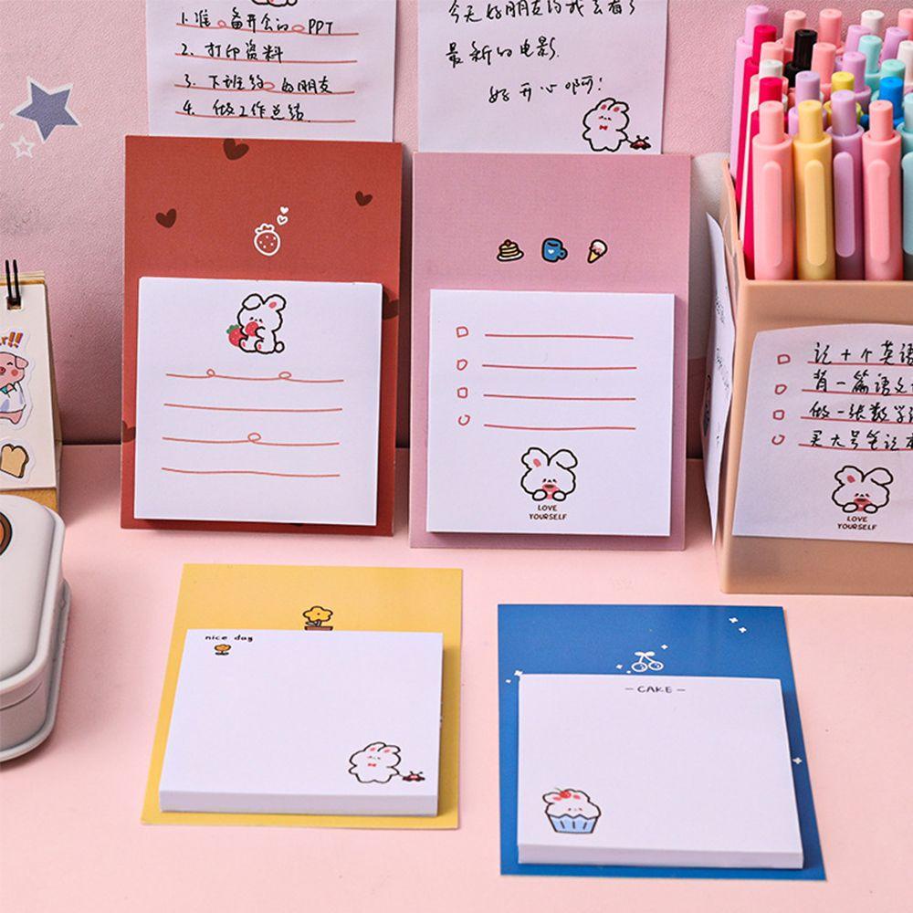 SOLIGHTER Kawaii Sticky Notes School Supplies Stationery Memo Pads New Bookmarks Message Planner 30 Sheets Stickers