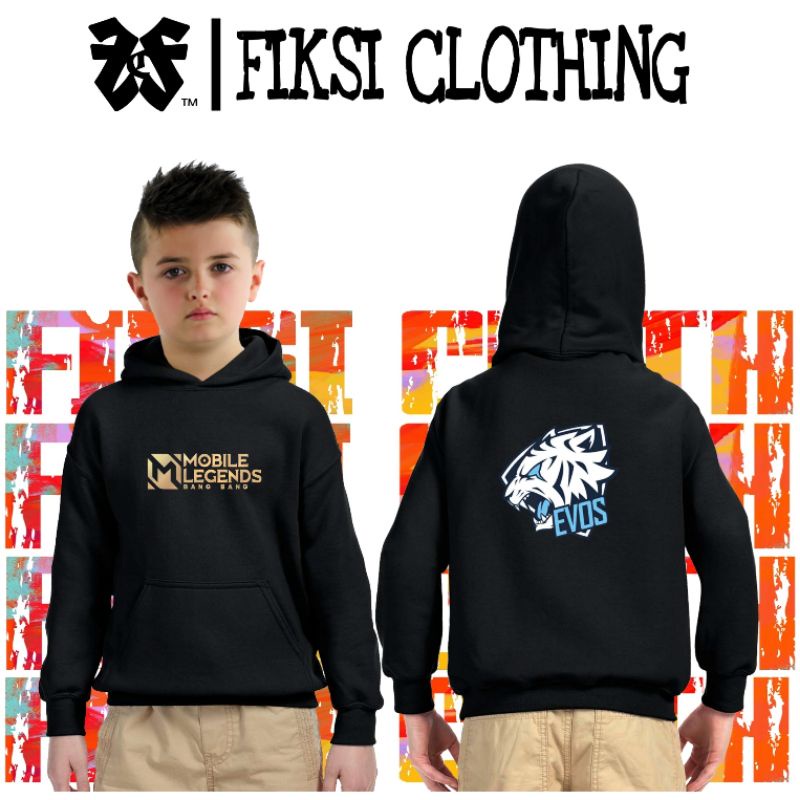 Jaket Sweater Hoodie Anak Mobile Legends X Evos Esports -  Fiksi Clothing