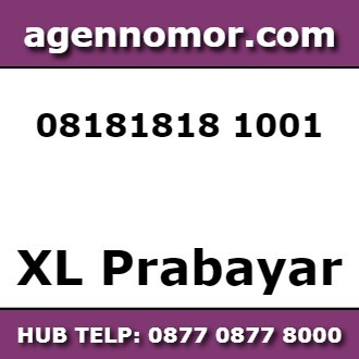 kartu perdana xl nomor cantik 0818 1818 1001