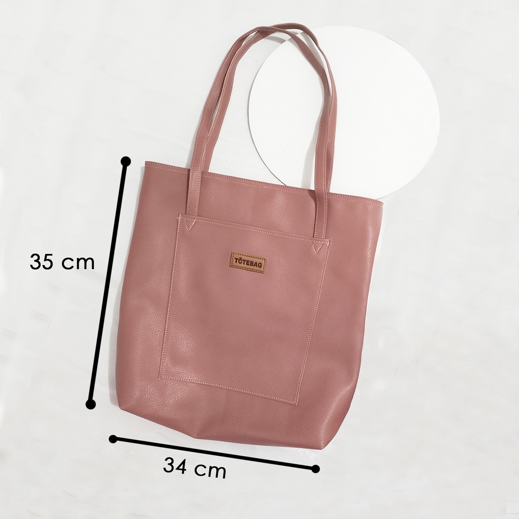 Totebag saku cewek kuliah tas tote bag polos Tote bag Wanita Totbag laptop Remaja Murah Tas tote Terbaru Kulit Sintetis