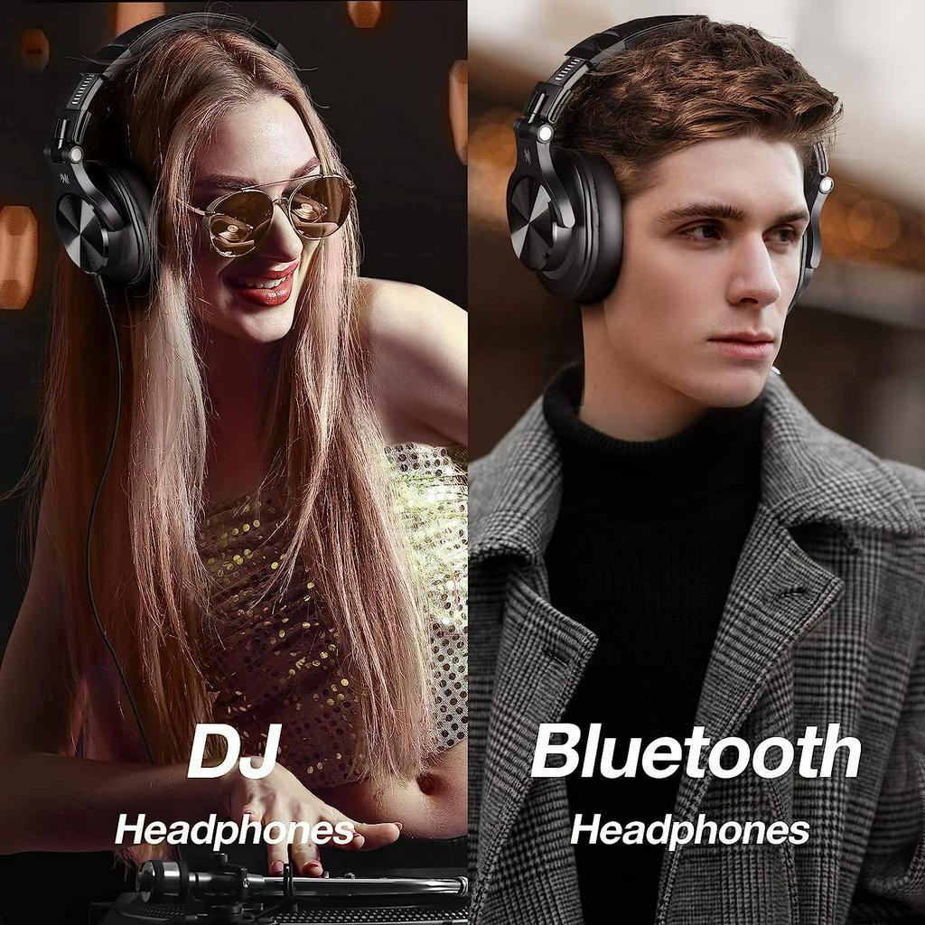 Oneodio Headphone Headset DJ Bluetooth 5.2 Hi-Res with Mic - A70 - Black