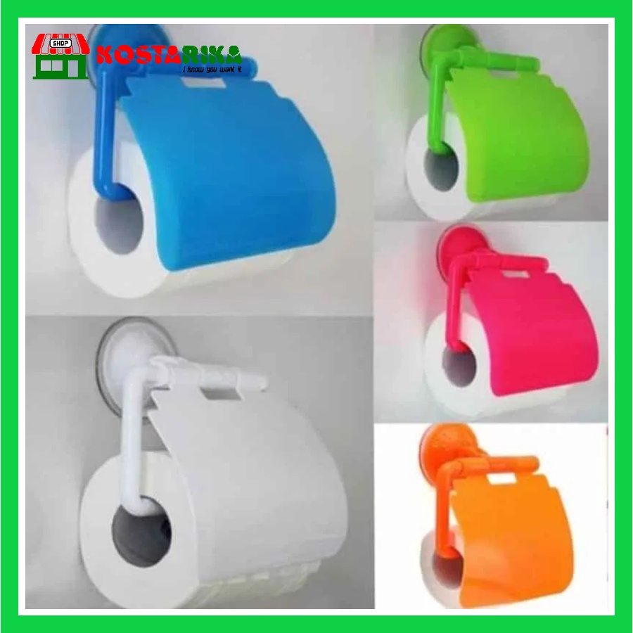 KOSTARIKA Tempat Tisu TISSUE GULUNG Toilet Roll Kamar Mandi WC Toilet Roll Tissue Vacuum Dinding