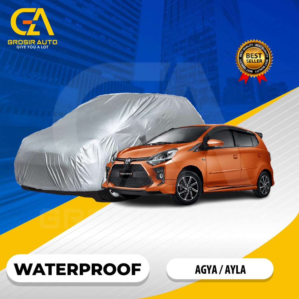 Body Cover Mobil Silver /Sarung Selimut Penutup Mobil Agya Ayla Waterproof