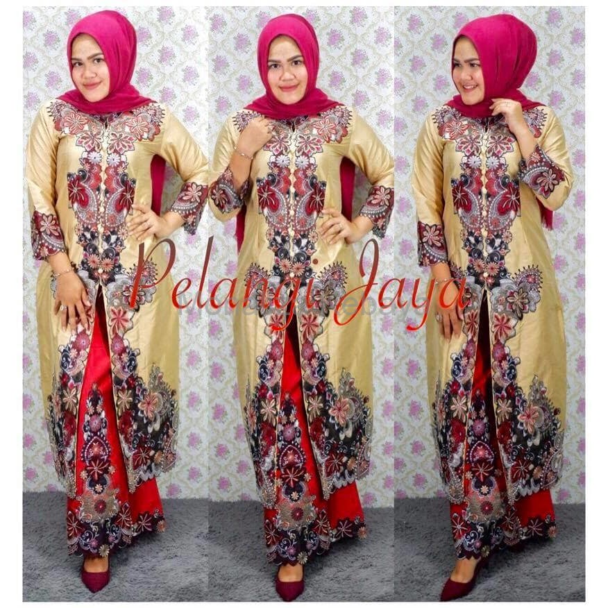 Termewah dan Terlaris Set abaya jumbo sapujagad cream komb ...
