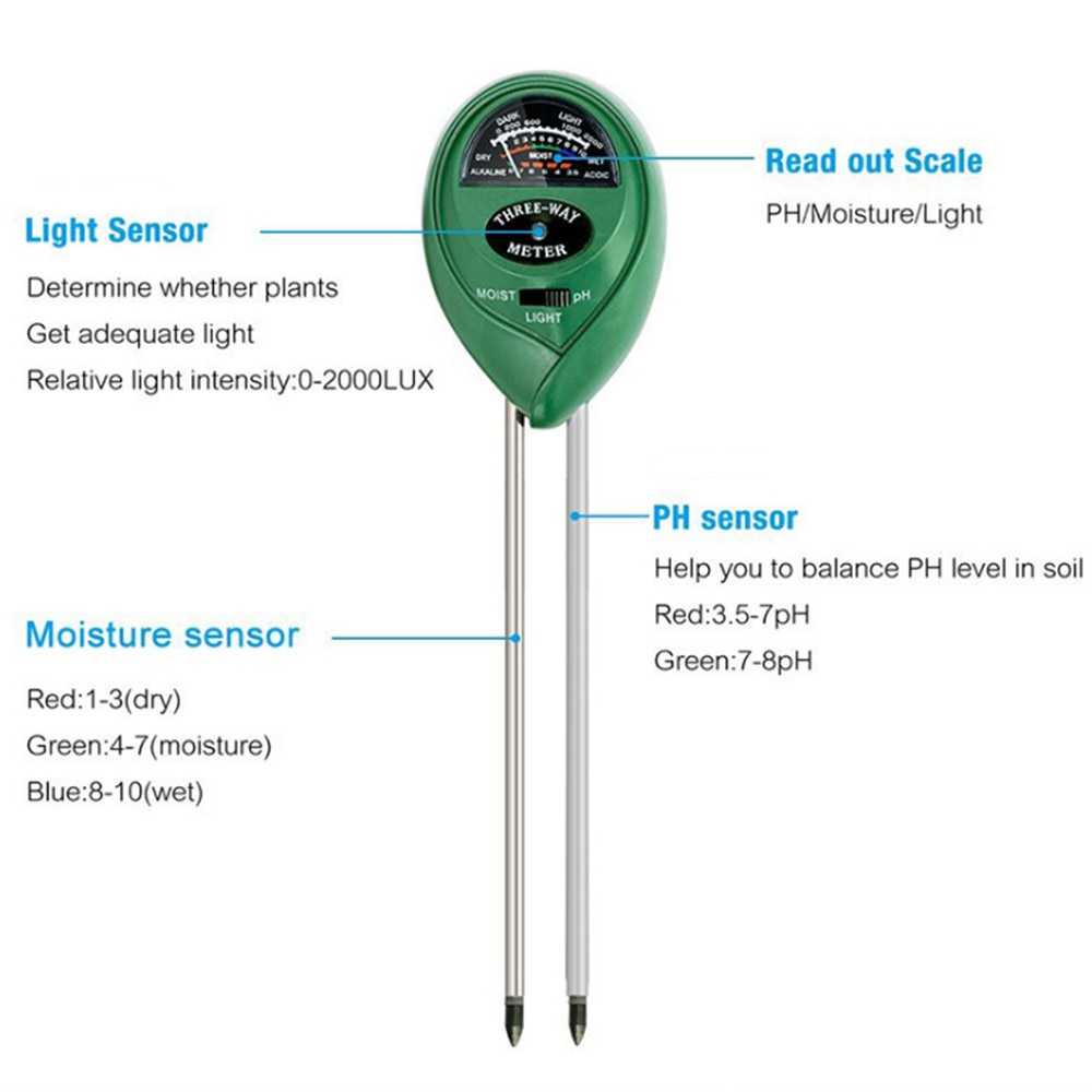 ARS - HEDAO Pengukur 3 in 1 Kelembaban Tanah Soil Moist PH Analyzer TL00378