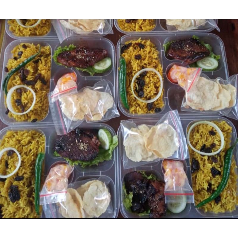 nasi briyani kambing box/bento di Medan